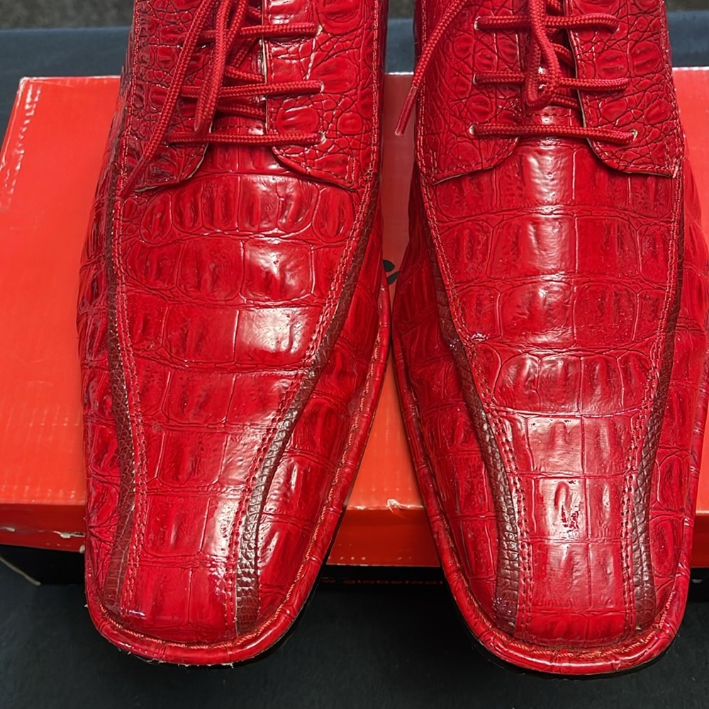 Expressions By RC Men's Dress Shoes - Size 13 - Fire Red - Picture 2 of 13